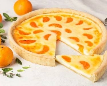 Пирог мандариновый в сметанной заливке