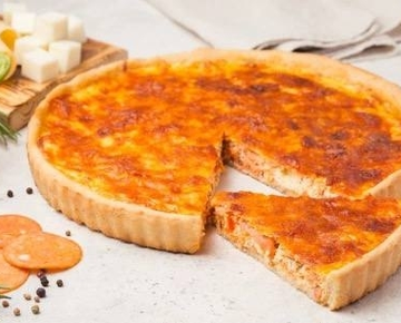 Пирог с пепперони и сладким перцем